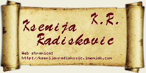 Ksenija Radišković vizit kartica